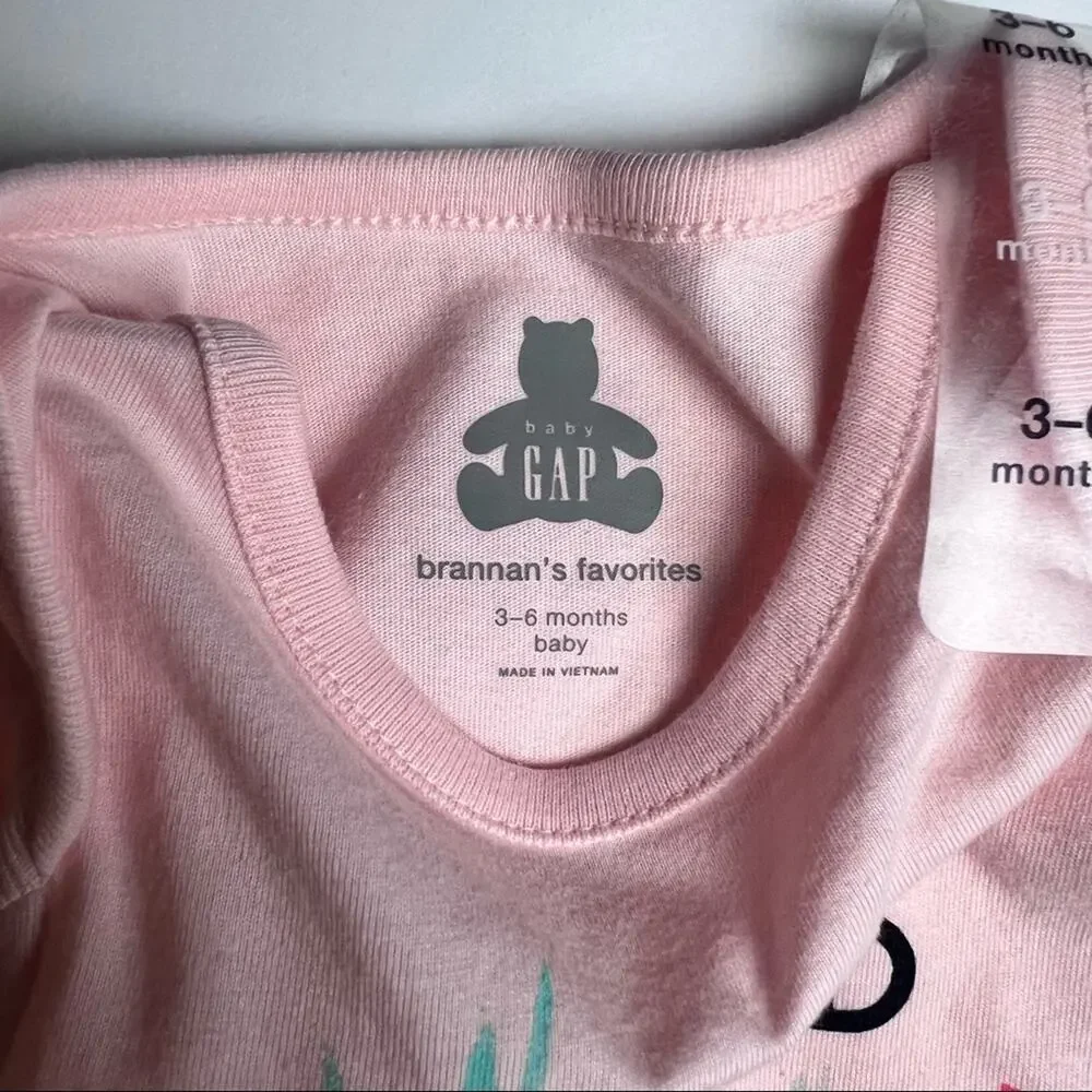 Gap Baby Flutter Sleeve  DAD Graphic Style Snap Closure Onesie Sz 3-6M NWT